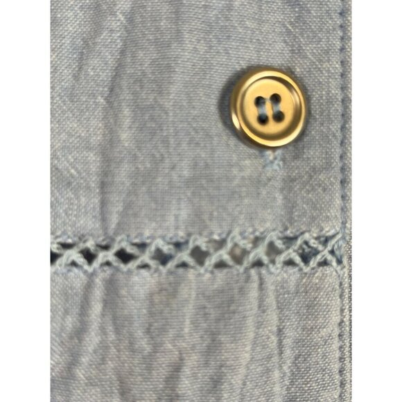 Vintage Coastal Sailboat Top PM Blue Tank Retro Classic Euro Summer Preppy 80s - Picture 5 of 16